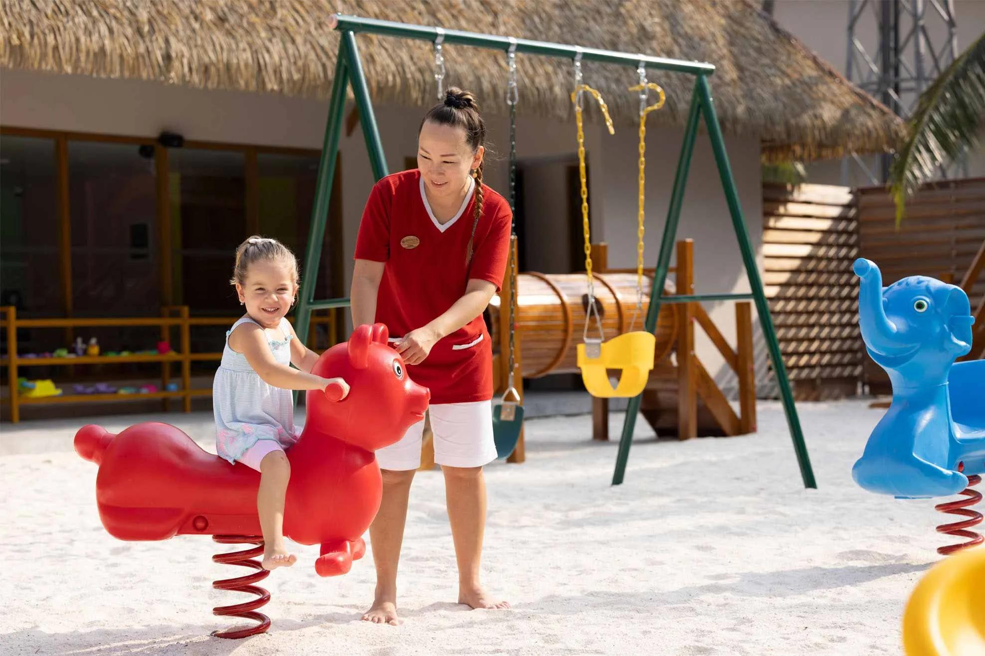 Children at play inside the Dolphin Kids Club