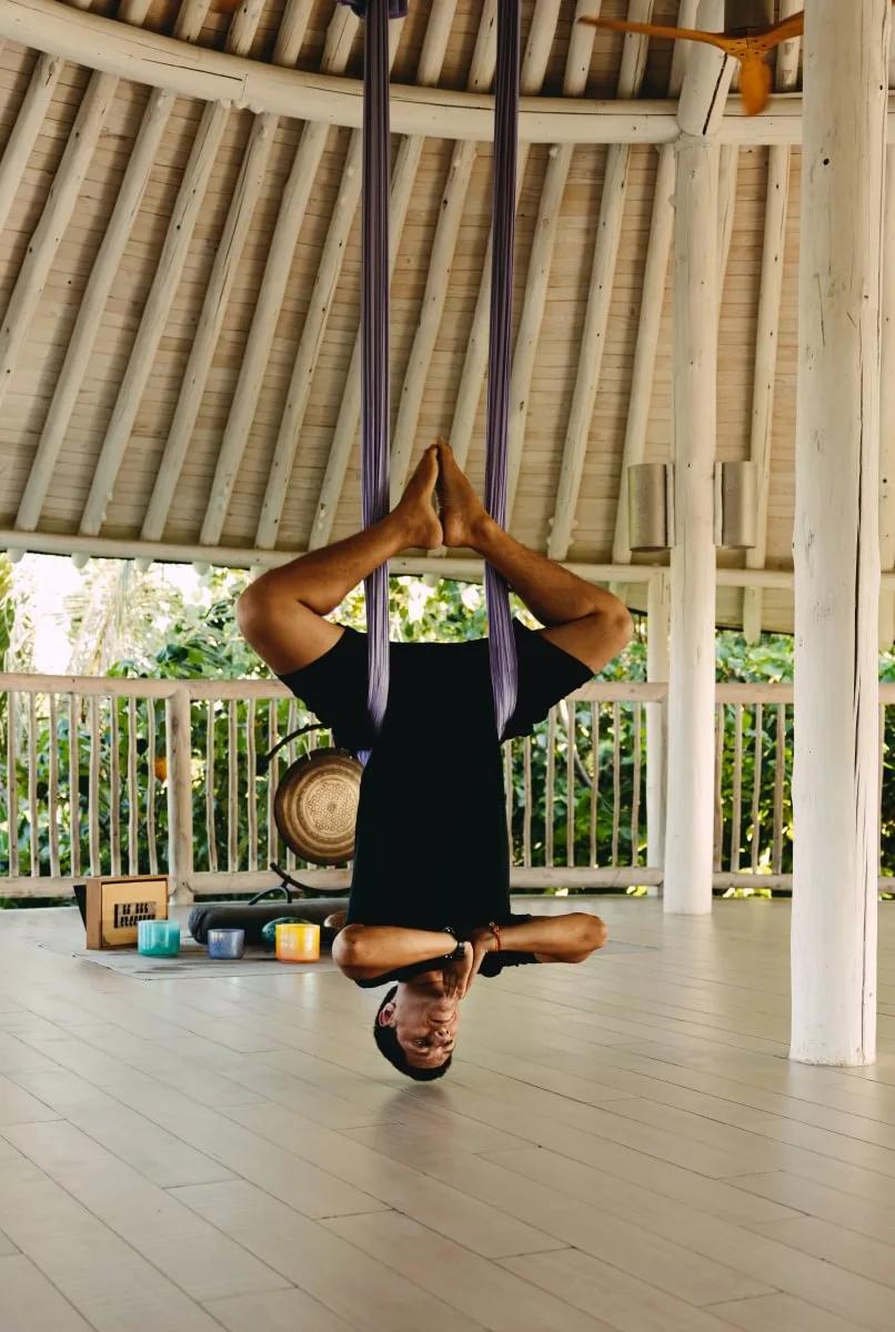 The yoga and meditation space at Soneva Soul, Soneva Jani's spa