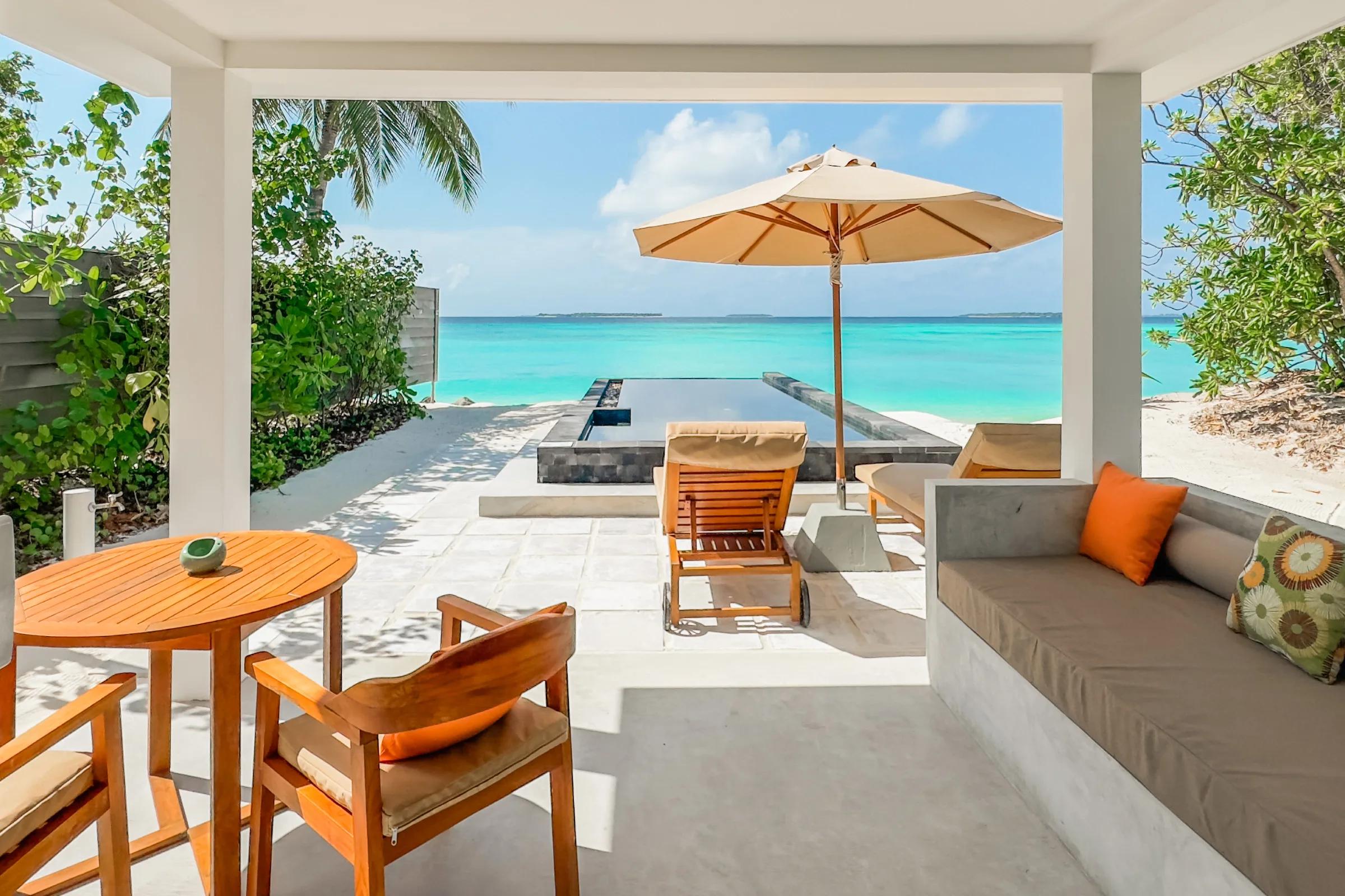 Beach Suite with Pool's private pool and beachfront setting at Siyam World