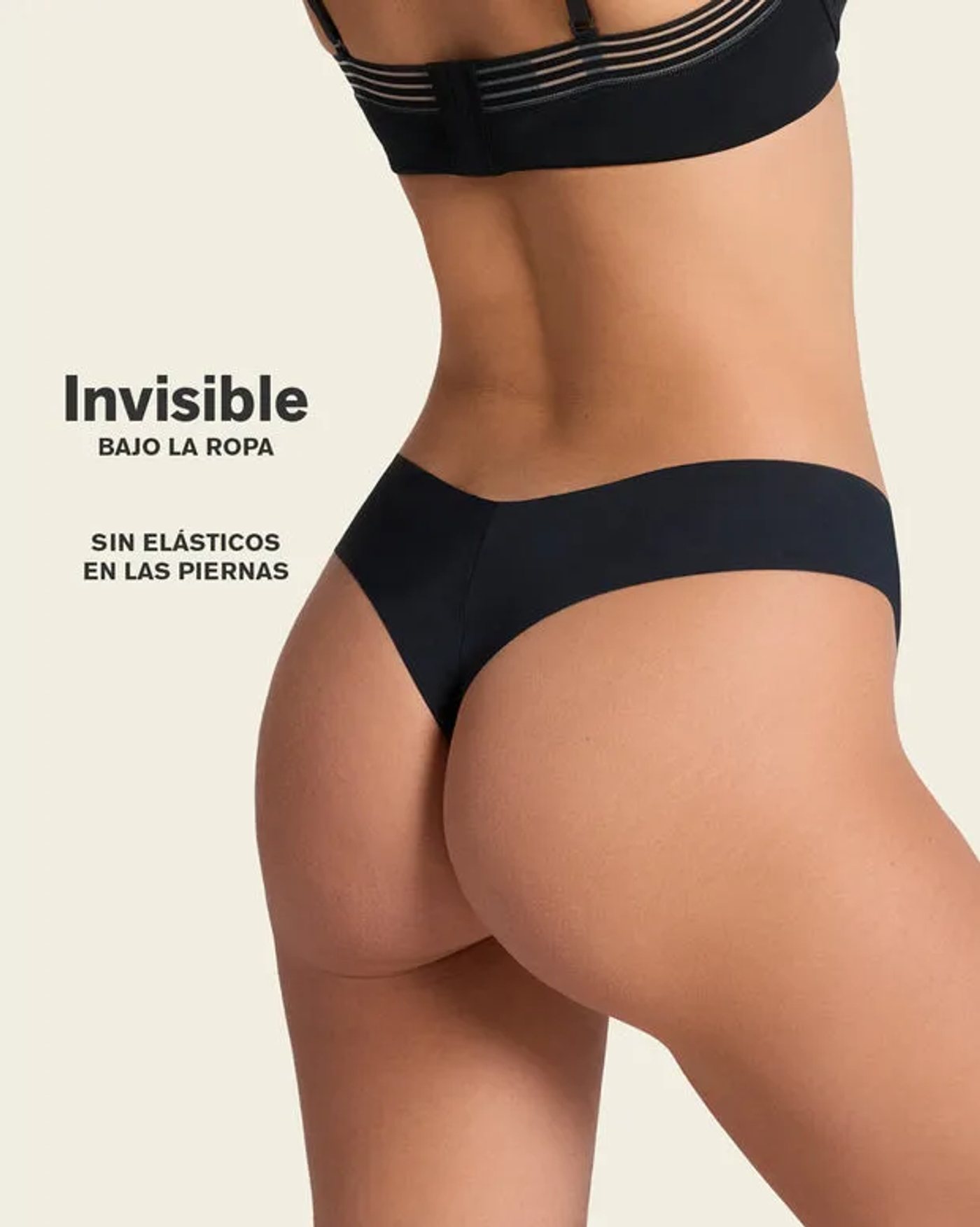 Panty brasilera invisible ultraplano sin elásticos y de pocas costuras · Ref. 12720 · Rosado