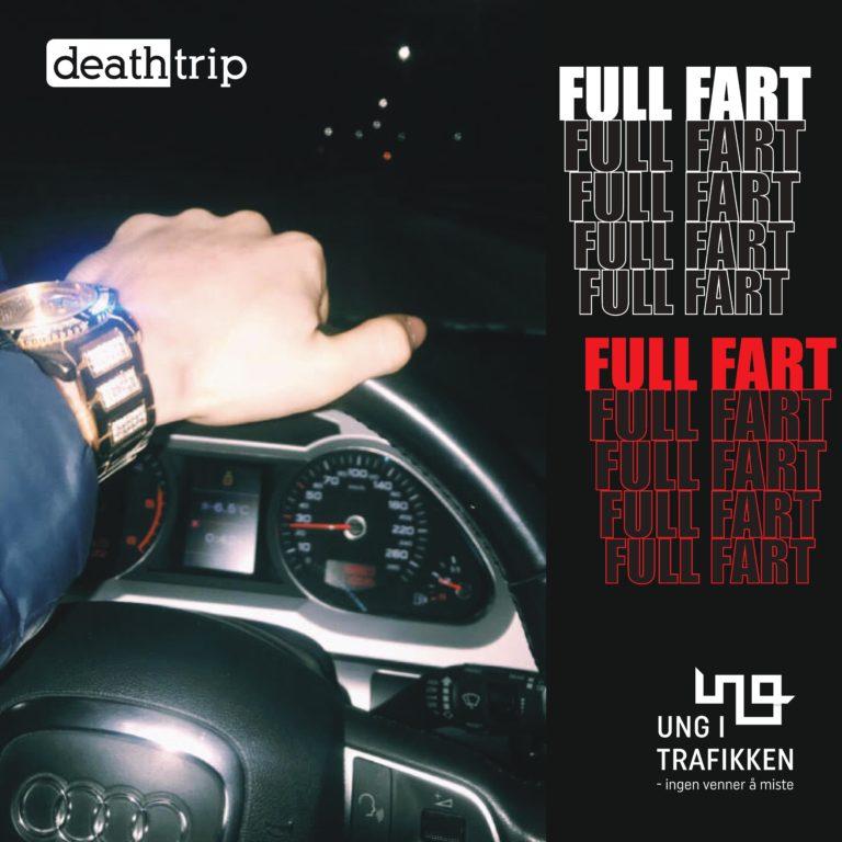 Albumcover med tekst: full fart