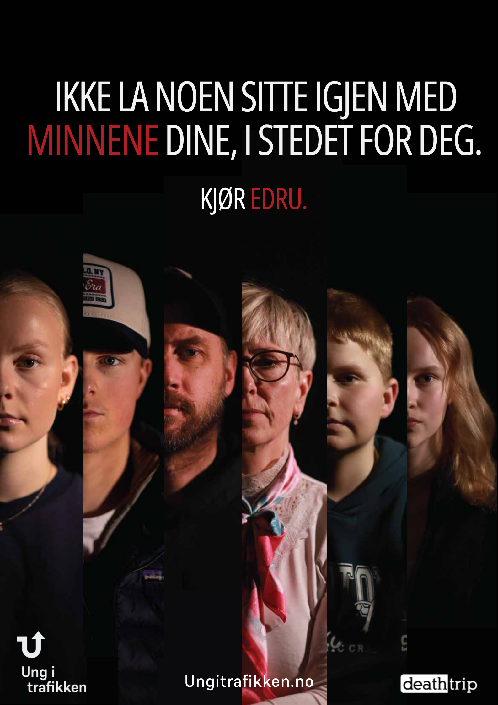 Bilde av en hånd som holder "Fyllelappen" med teksten "Ingen har fått fyllelappen bestått, det finnes ikke mer uviktig, fordi det å kjøre rusfritt er det som er riktig" står det i tekst.