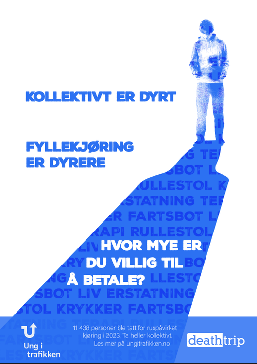 plakat av gutt i flaske fra langt unna