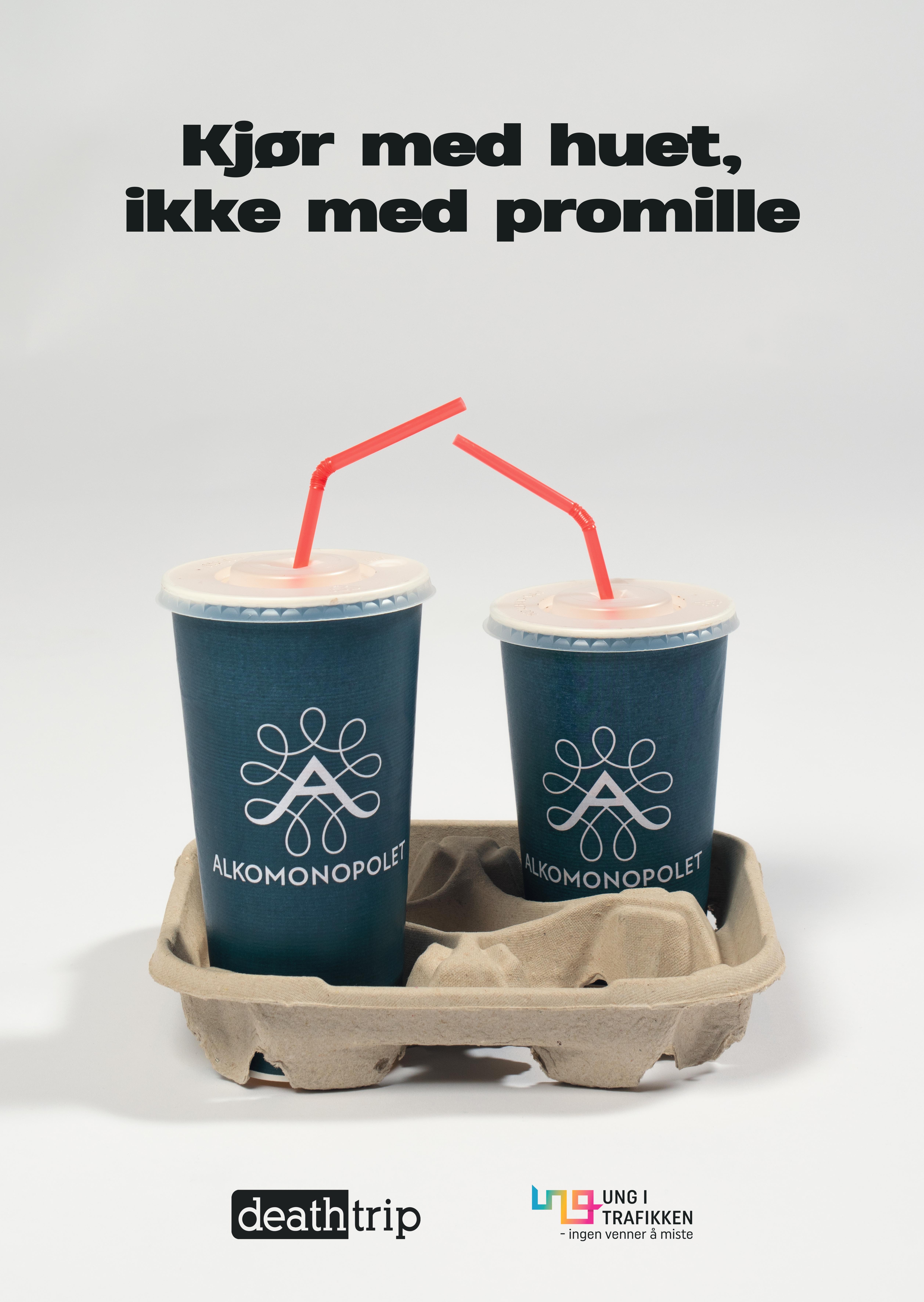 Plakat: Kjør med huet, ikke med promille