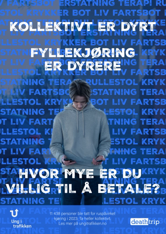 kollektivt er dyrt plakat