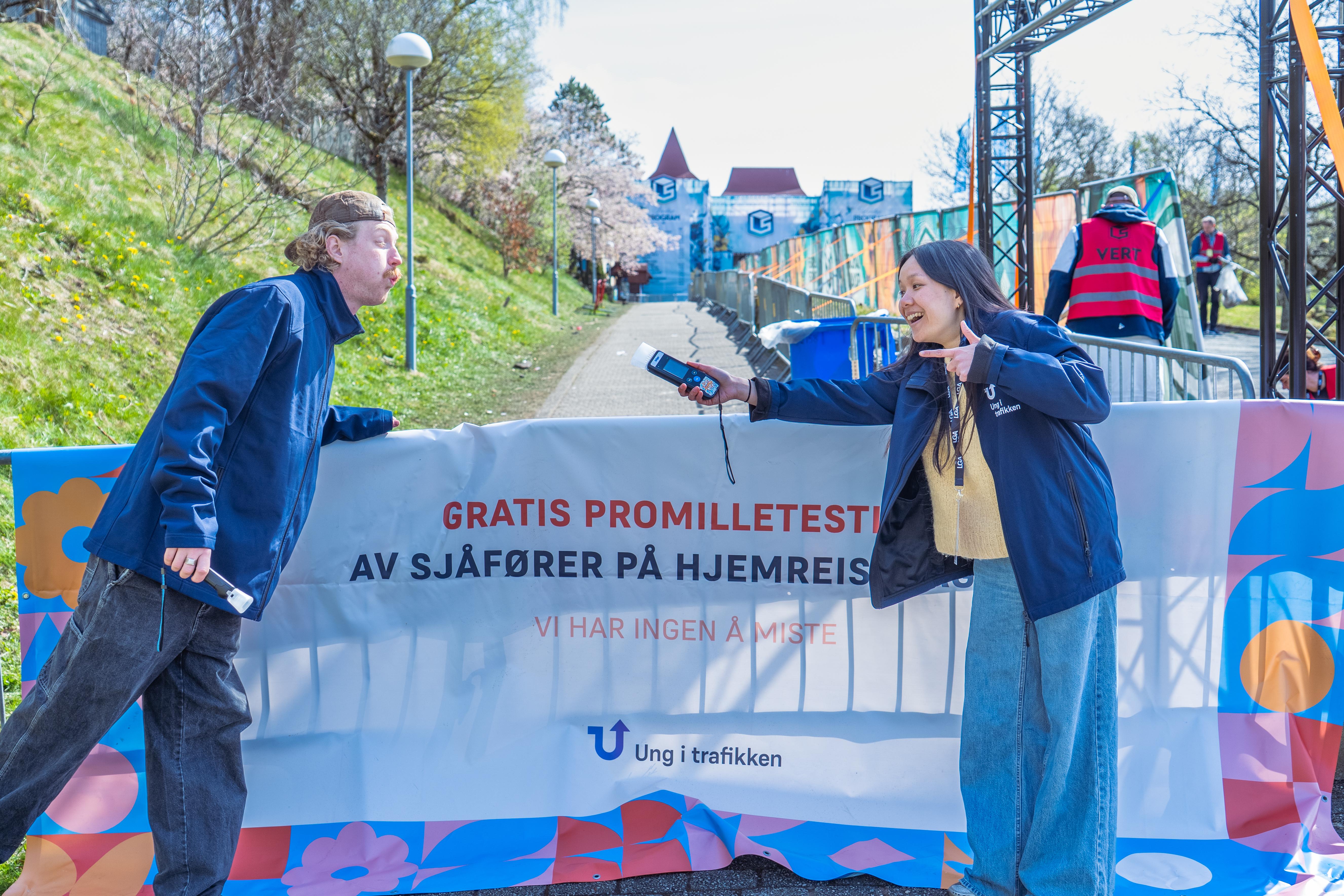 ung i trafikken, promilletesting gratis på landstreff stavanger