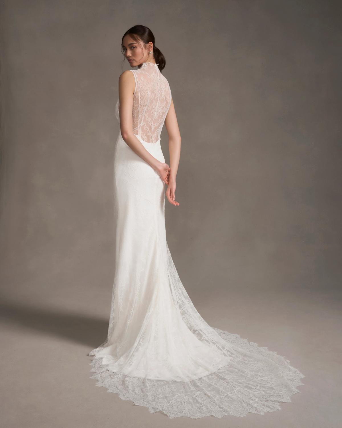chinese dress ladies MARIE / Boho Wedding Dress with Colored Underlay