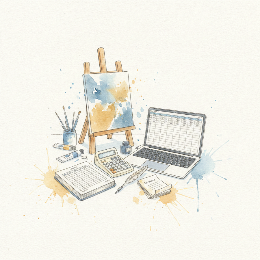 Artist's Guide: Track Your Art Sales & Expenses Without an Accountant cover
