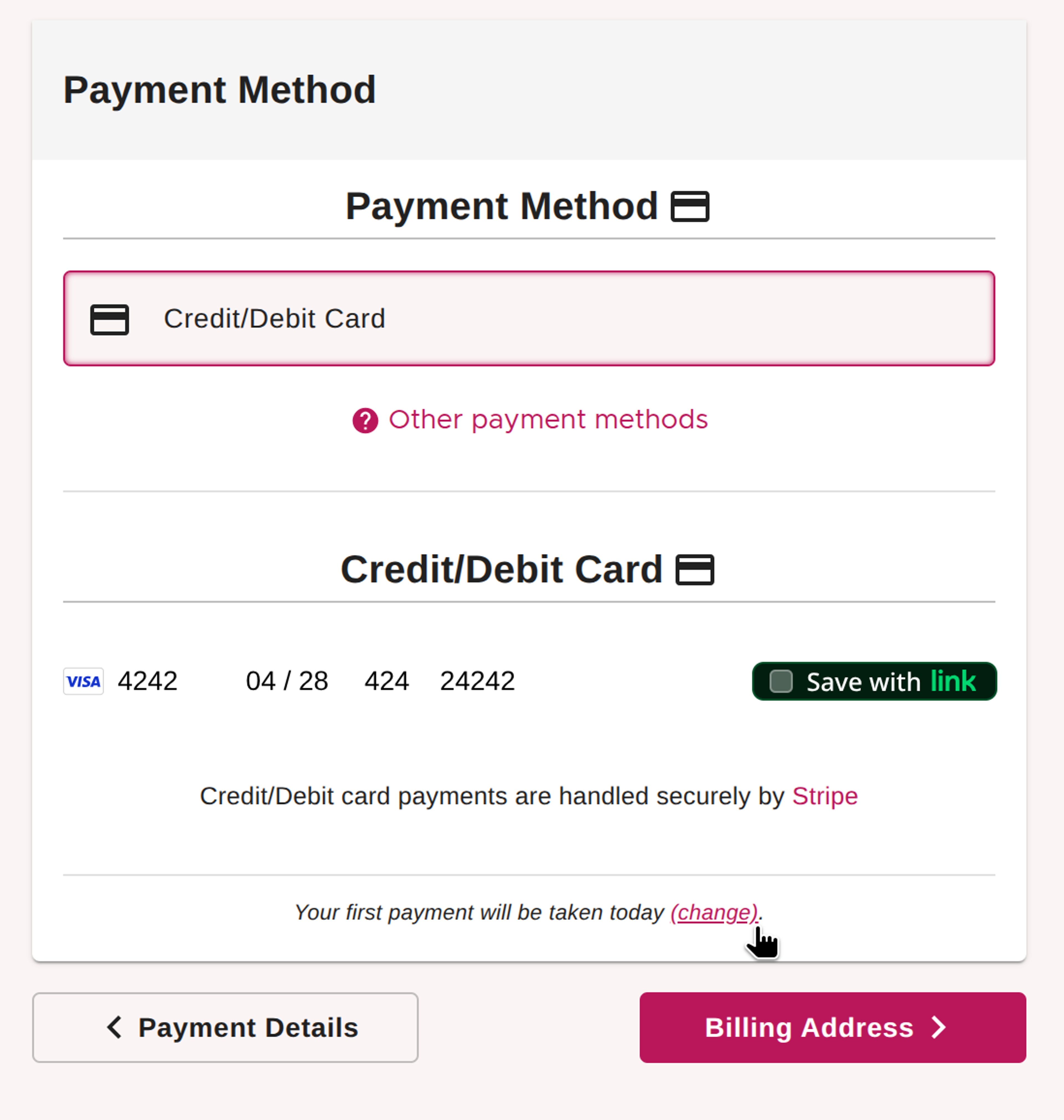 Recurring payment