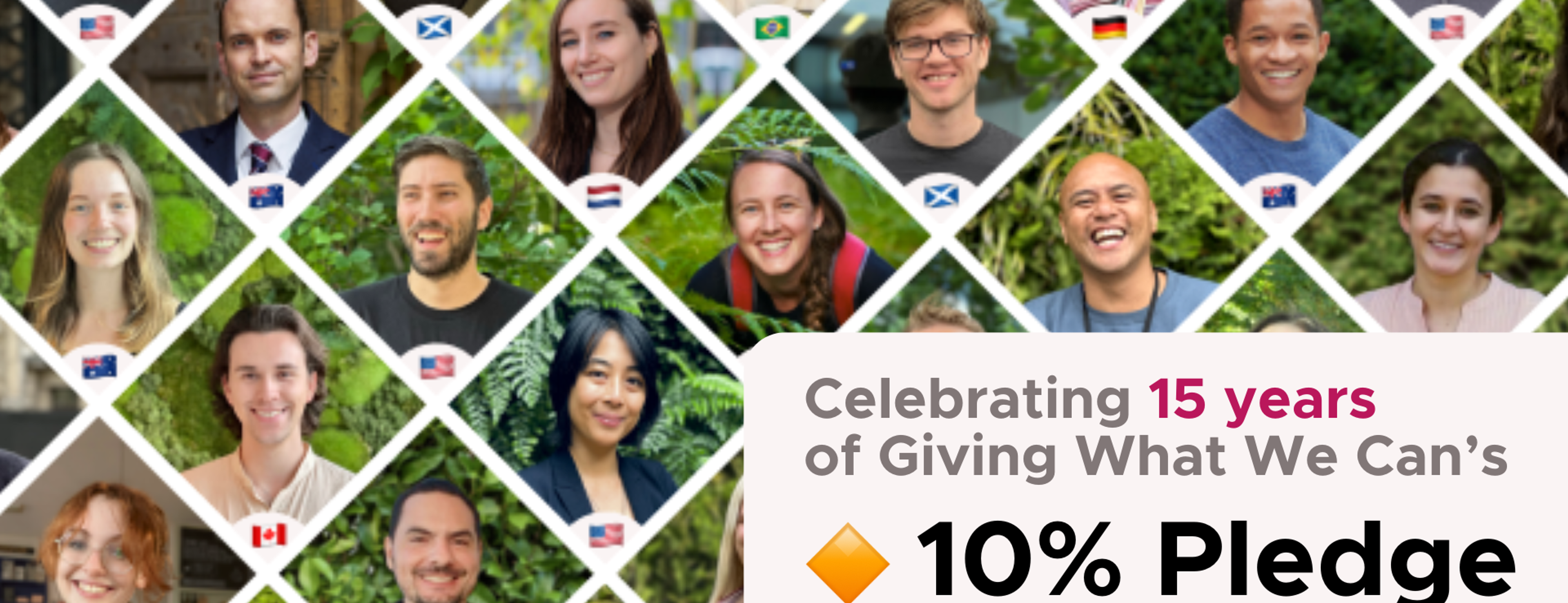 Giving What We Can is celebrating our 15th birthday!