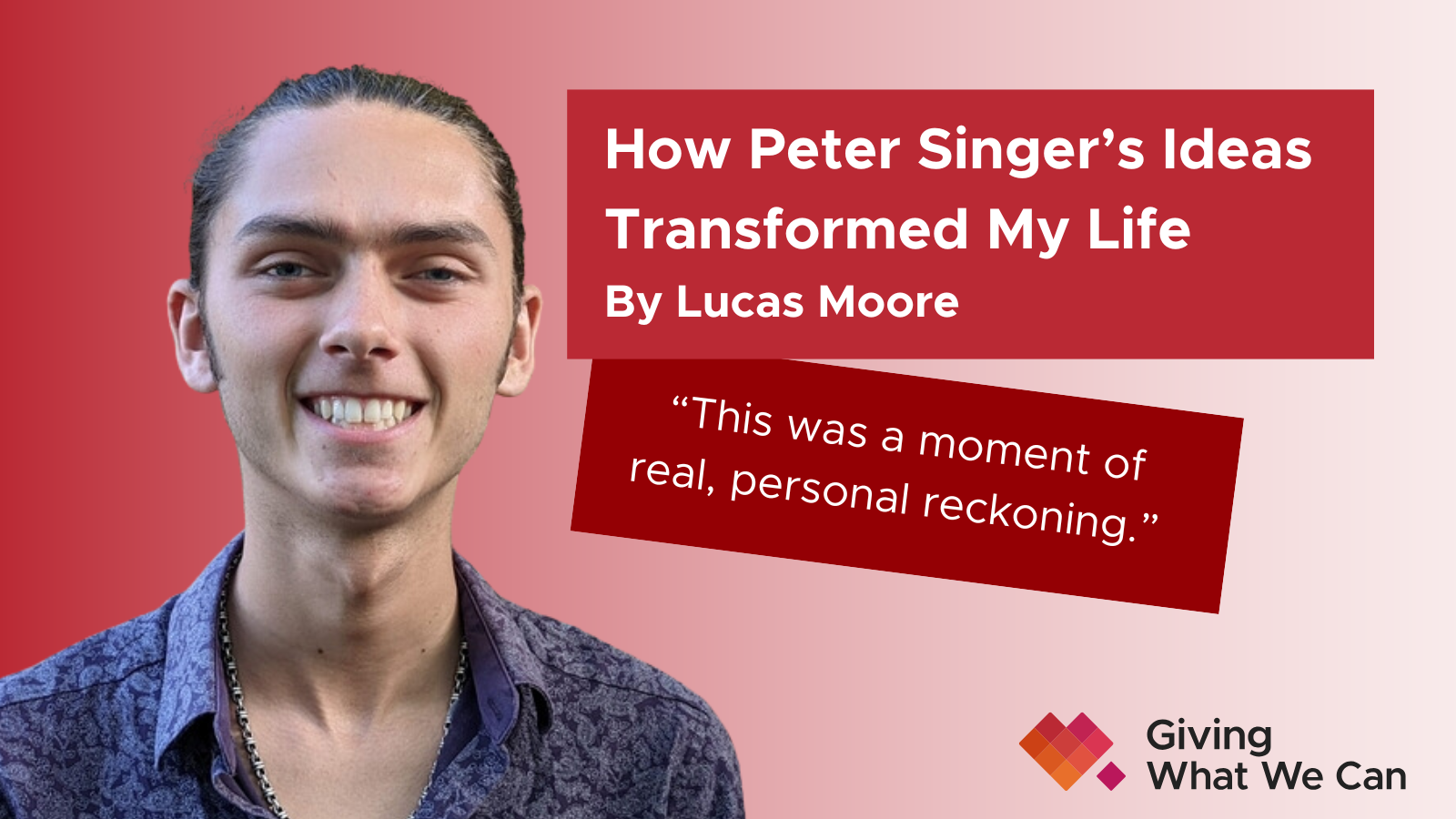 How Peter Singer’s ideas transformed my life