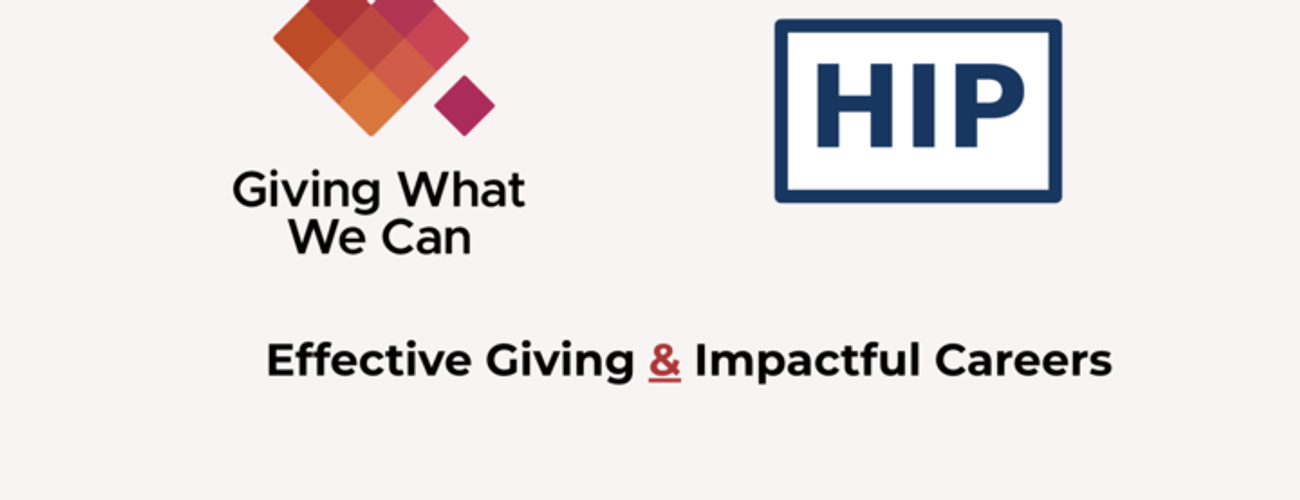 Effective Giving & Impactful Careers: A Webinar Series