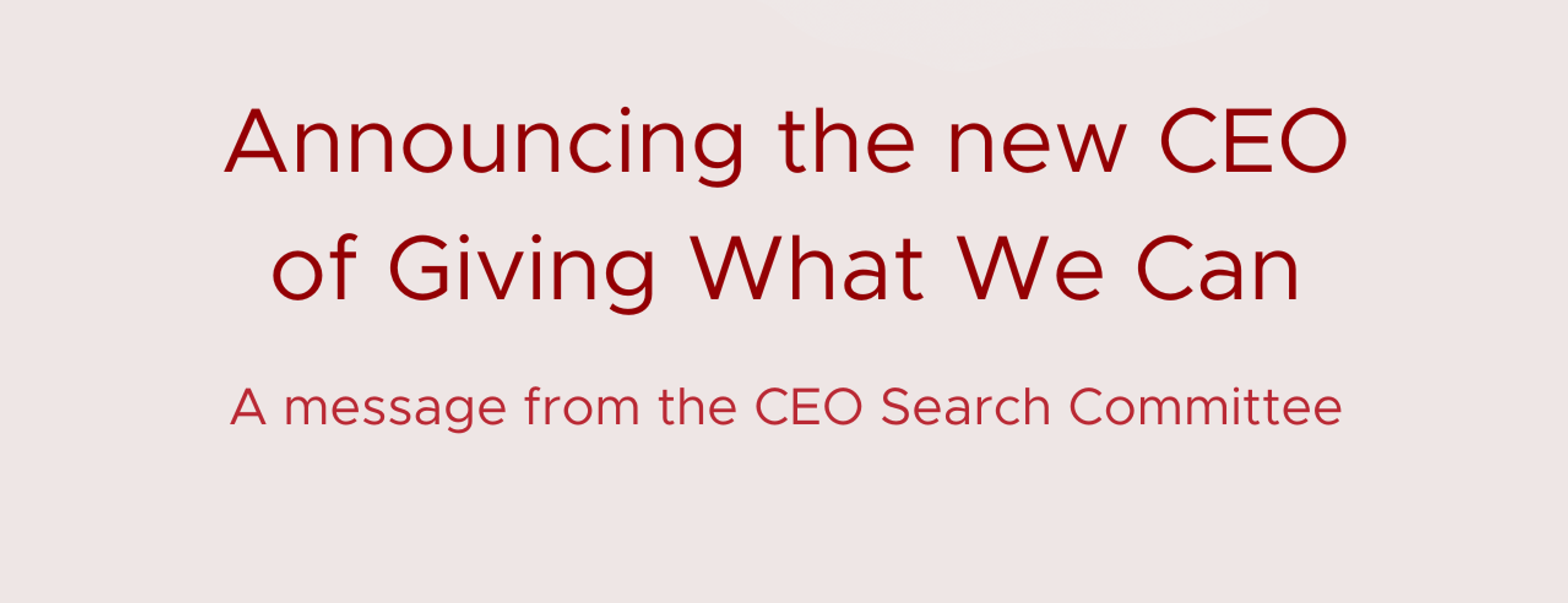 Announcing Sjir Hoeijmakers as the new CEO of Giving What We Can