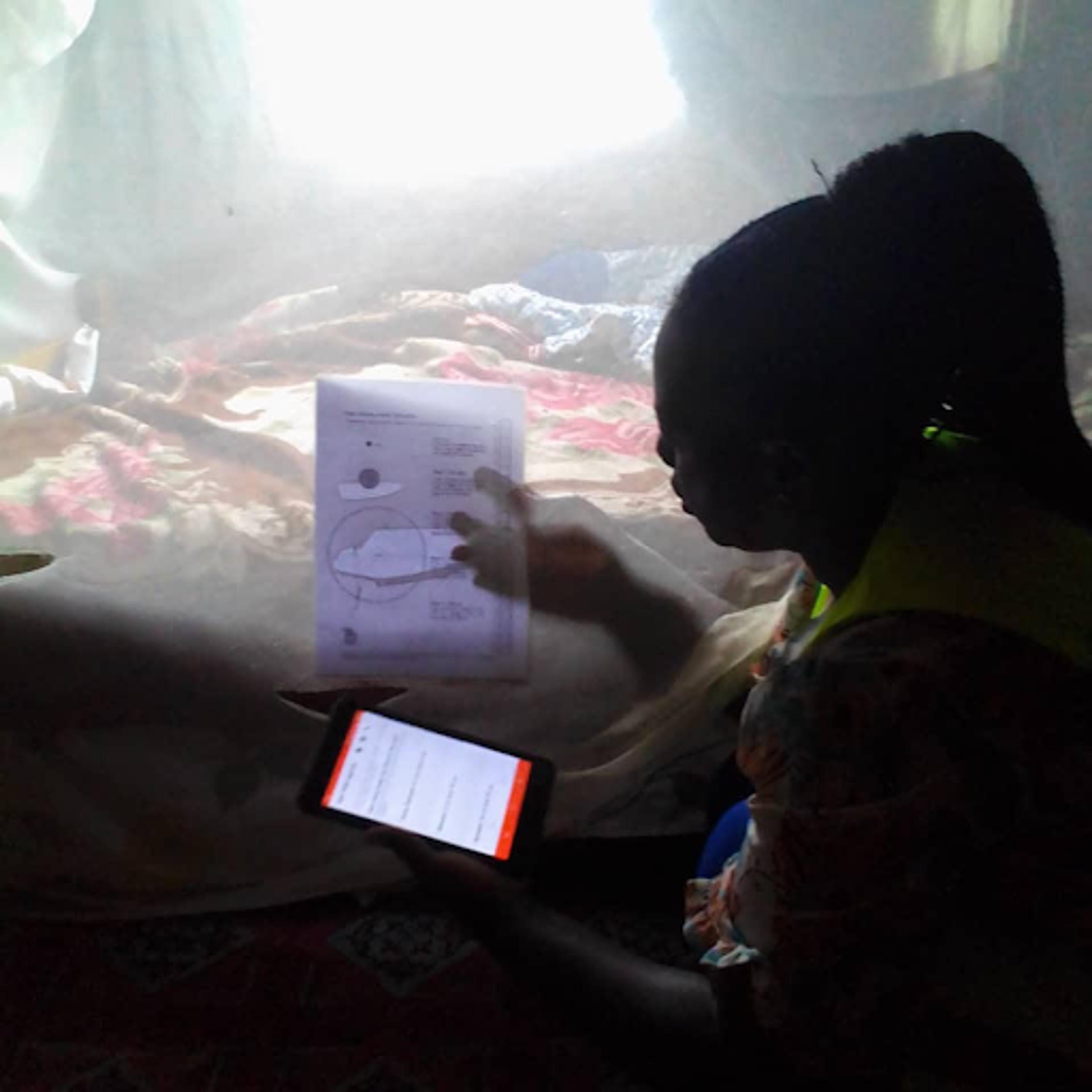 Person with tablet