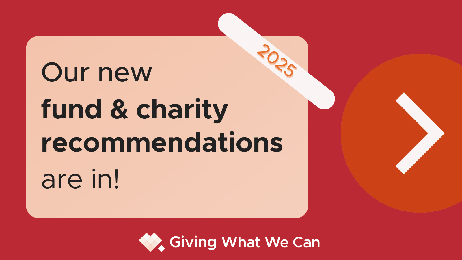 2025 charity recommendations are in! 