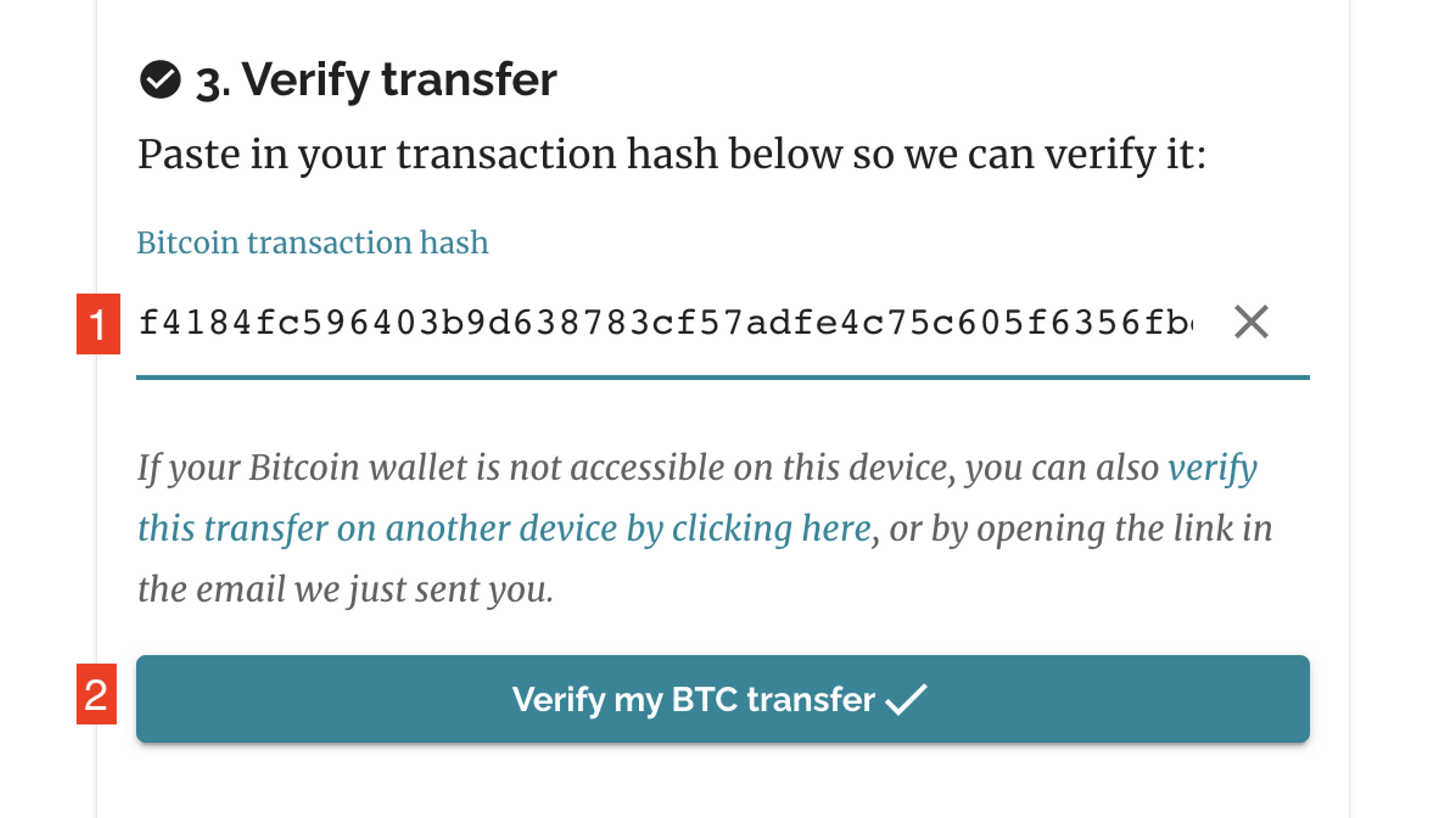 Verify Transaction Hash