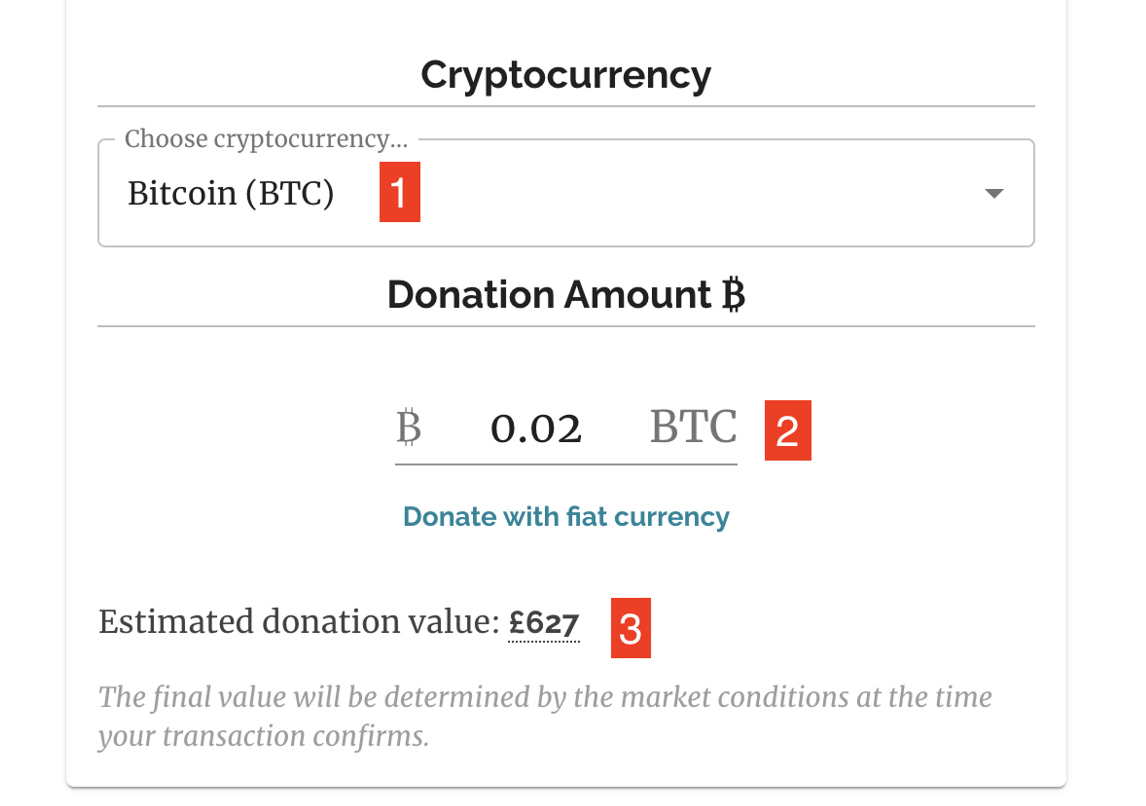Crypto Donation Data Entry
