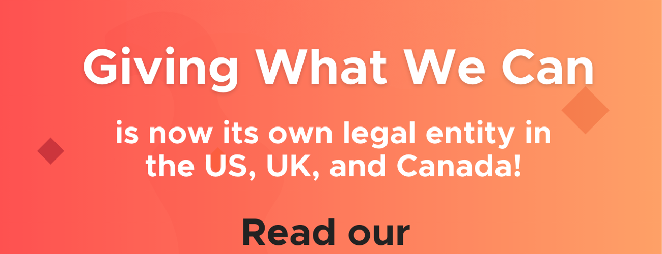 Giving What We Can is now its own legal entity!