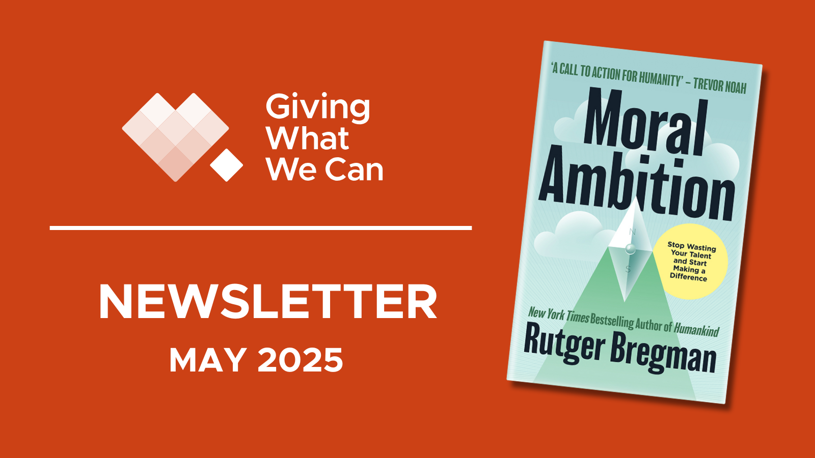 May news: Inspiration from Rutger Bregman on The Daily Show