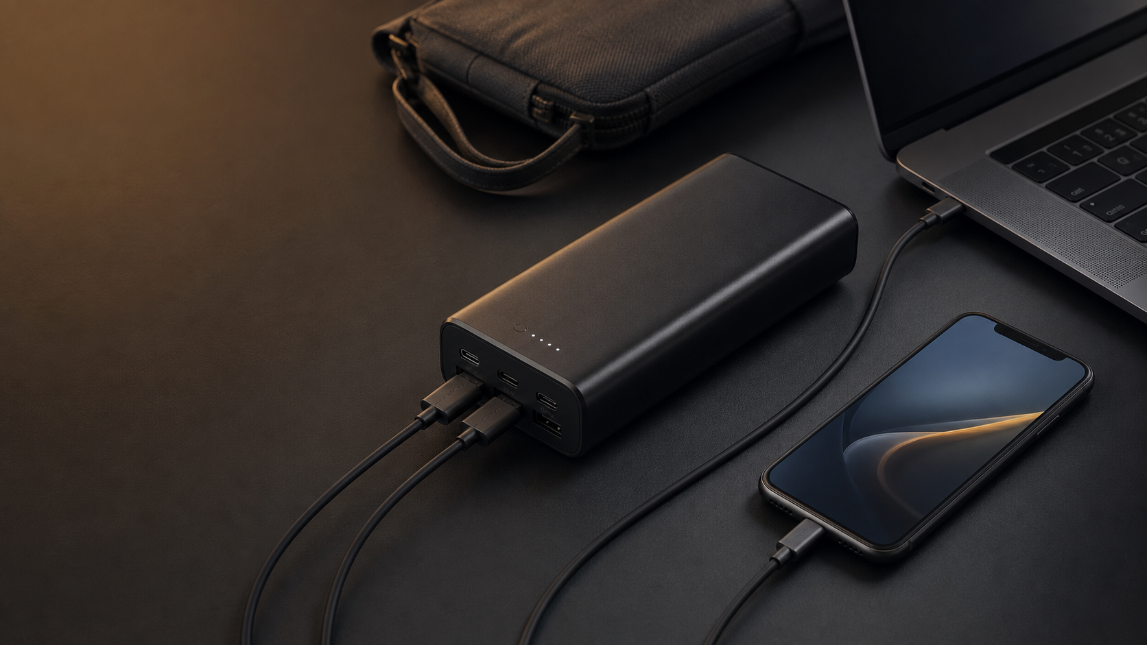スマートフォンとノートPCへ同時給電する40,000mAhクラスの大容量モバイルバッテリー