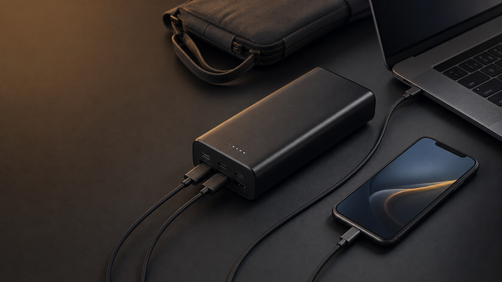 スマートフォンとノートPCへ同時給電する40,000mAhクラスの大容量モバイルバッテリー