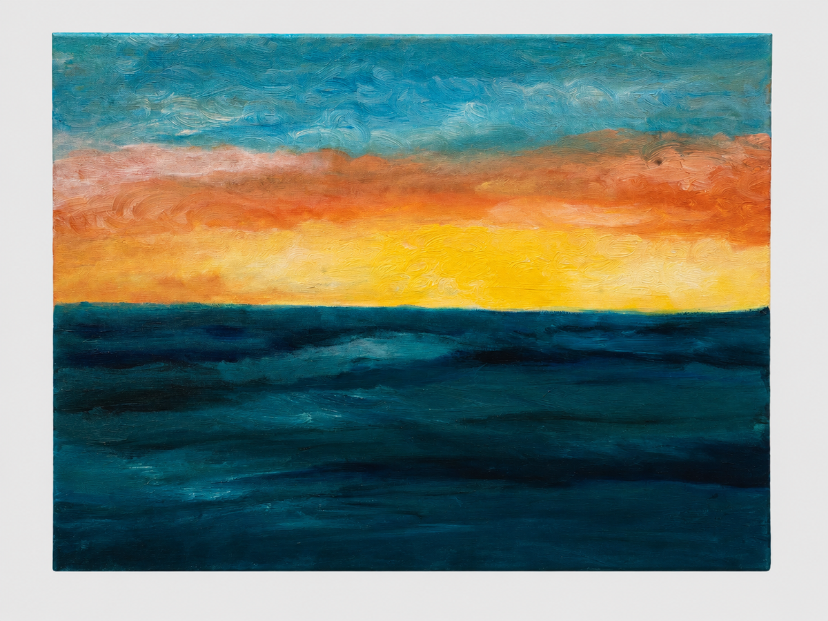 A tropical sunset at sea