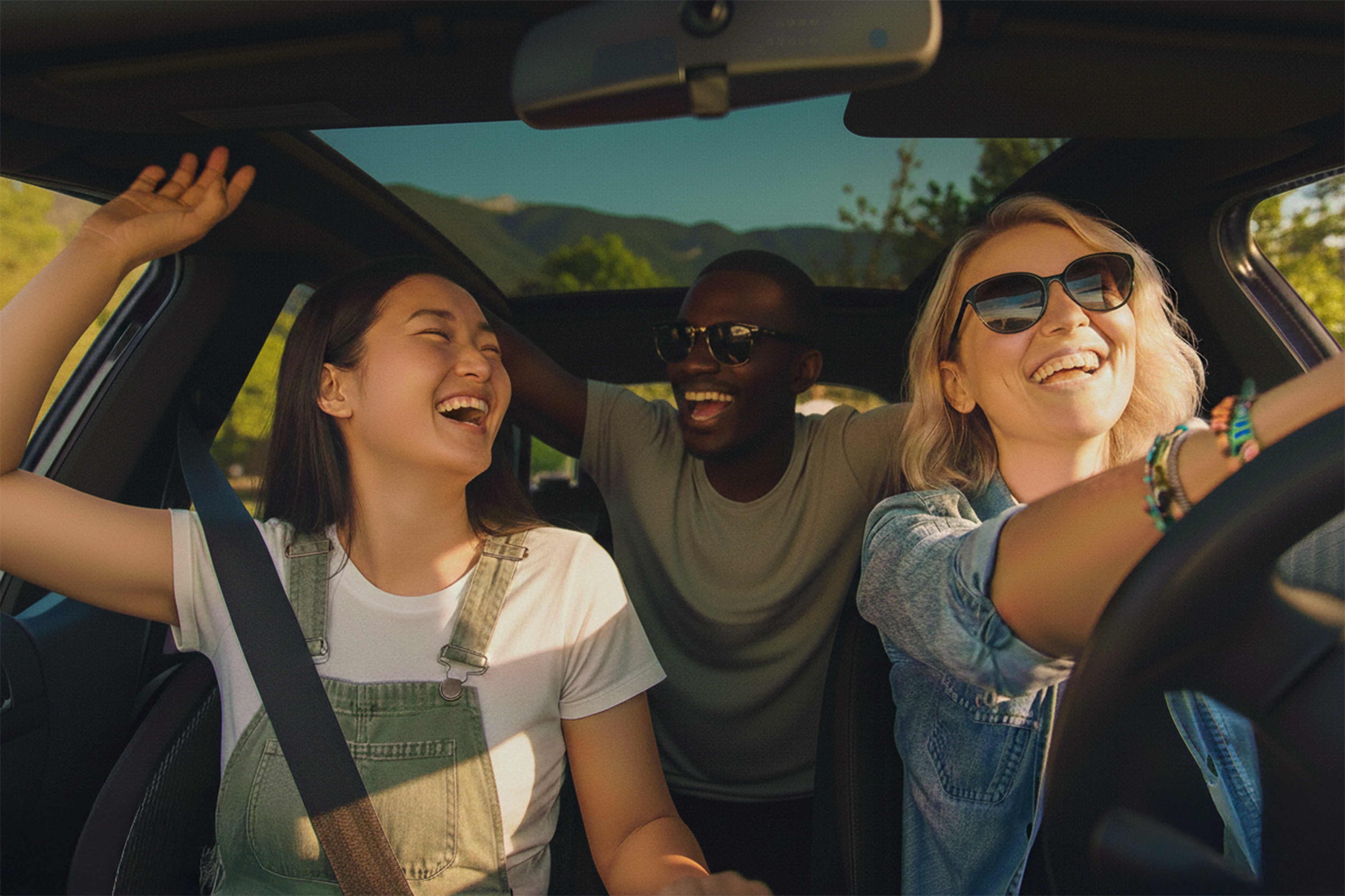 Group of friends laughing and enjoying time together
