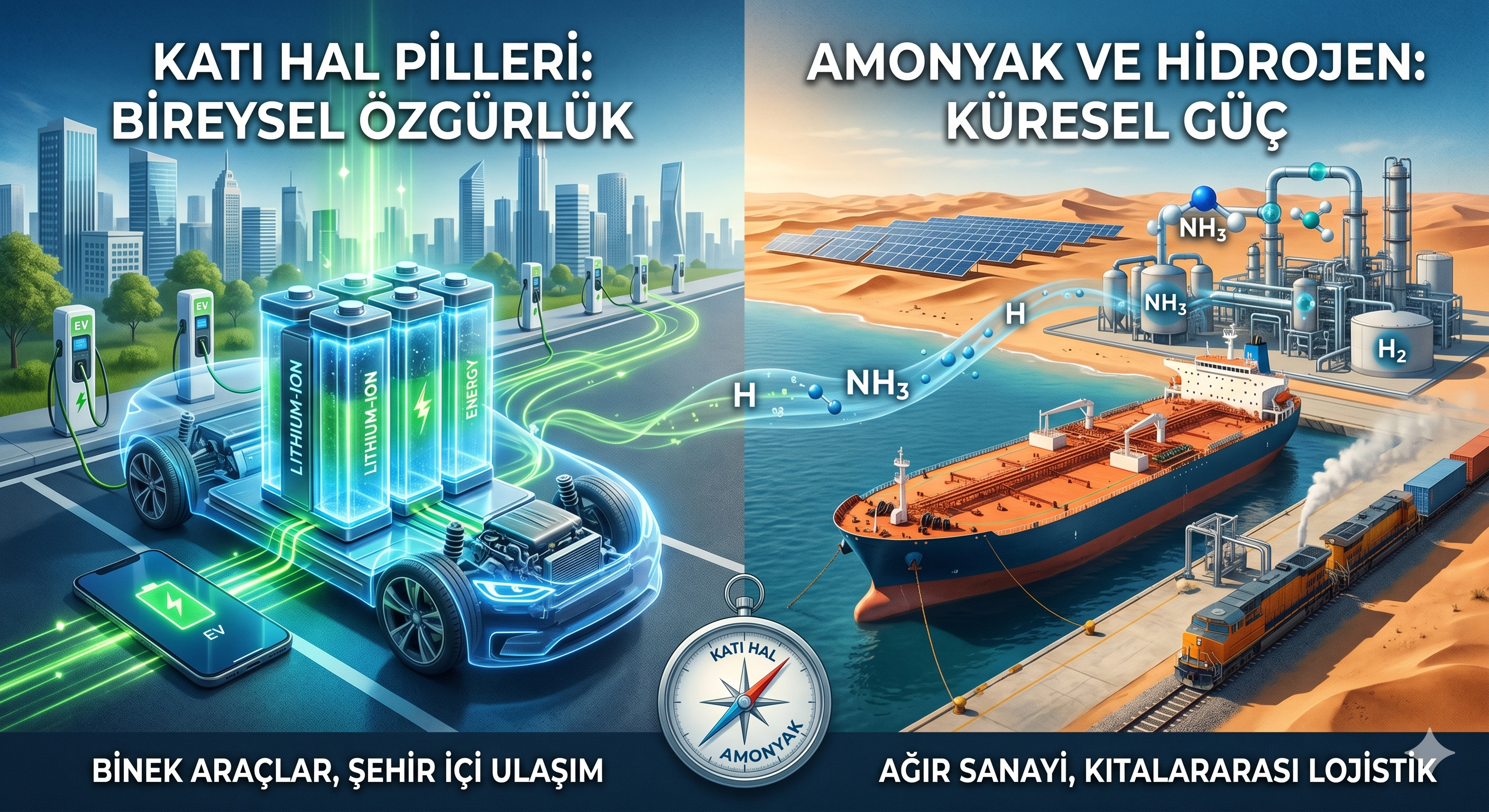 Çöllerin Görünmez Kimyası: Katı Hal Pilleri Dünyayı Kurtarırken, Amonyak Neyi Taşıyor?
