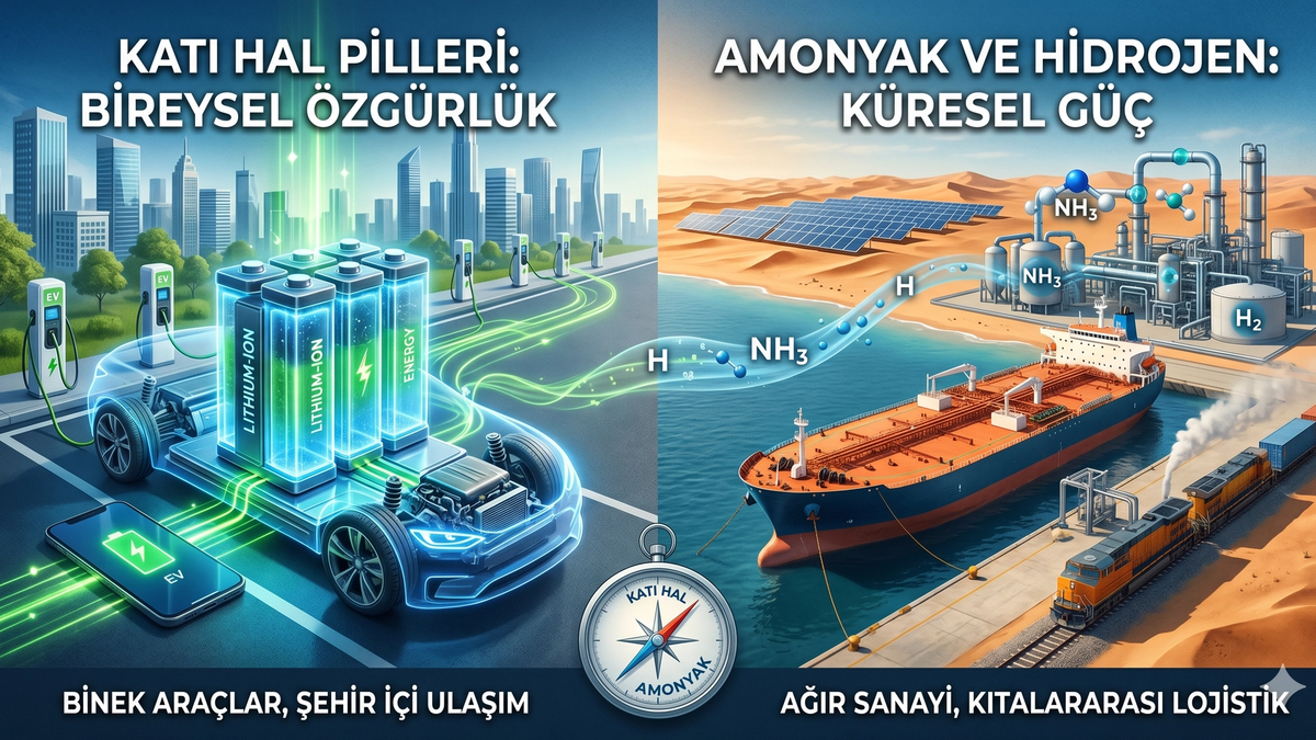 Çöllerin Görünmez Kimyası: Katı Hal Pilleri Dünyayı Kurtarırken, Amonyak Neyi Taşıyor?