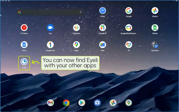 Eyeli now appears as an app icon on your Home Screen and launches in its own window.