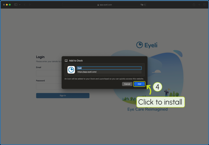 Click <strong>Add</strong> to confirm.