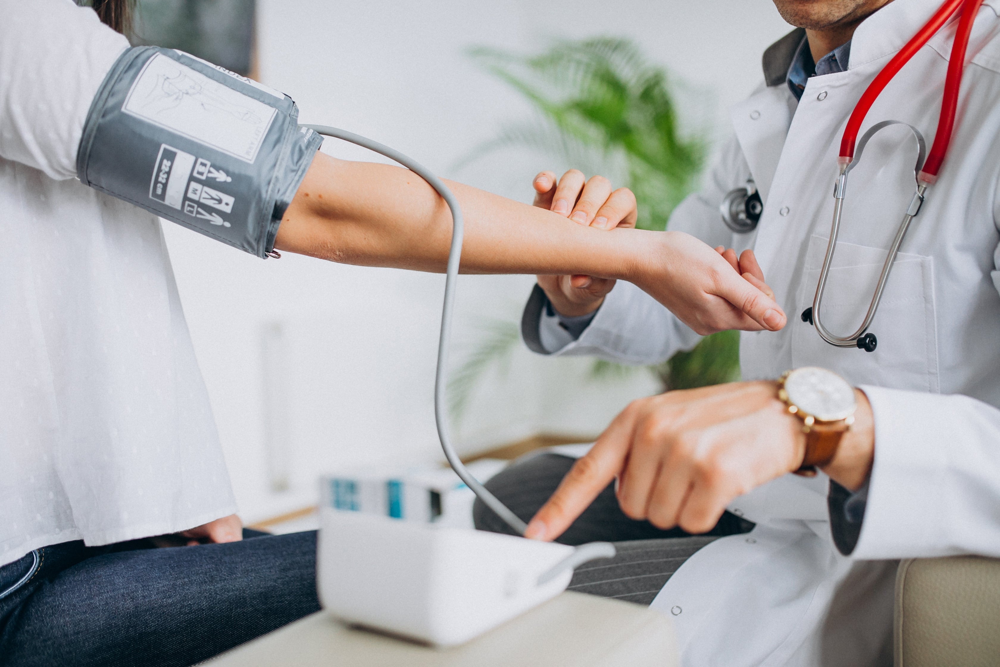 Image of medical device and patient