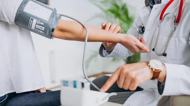 Image of medical device and patient