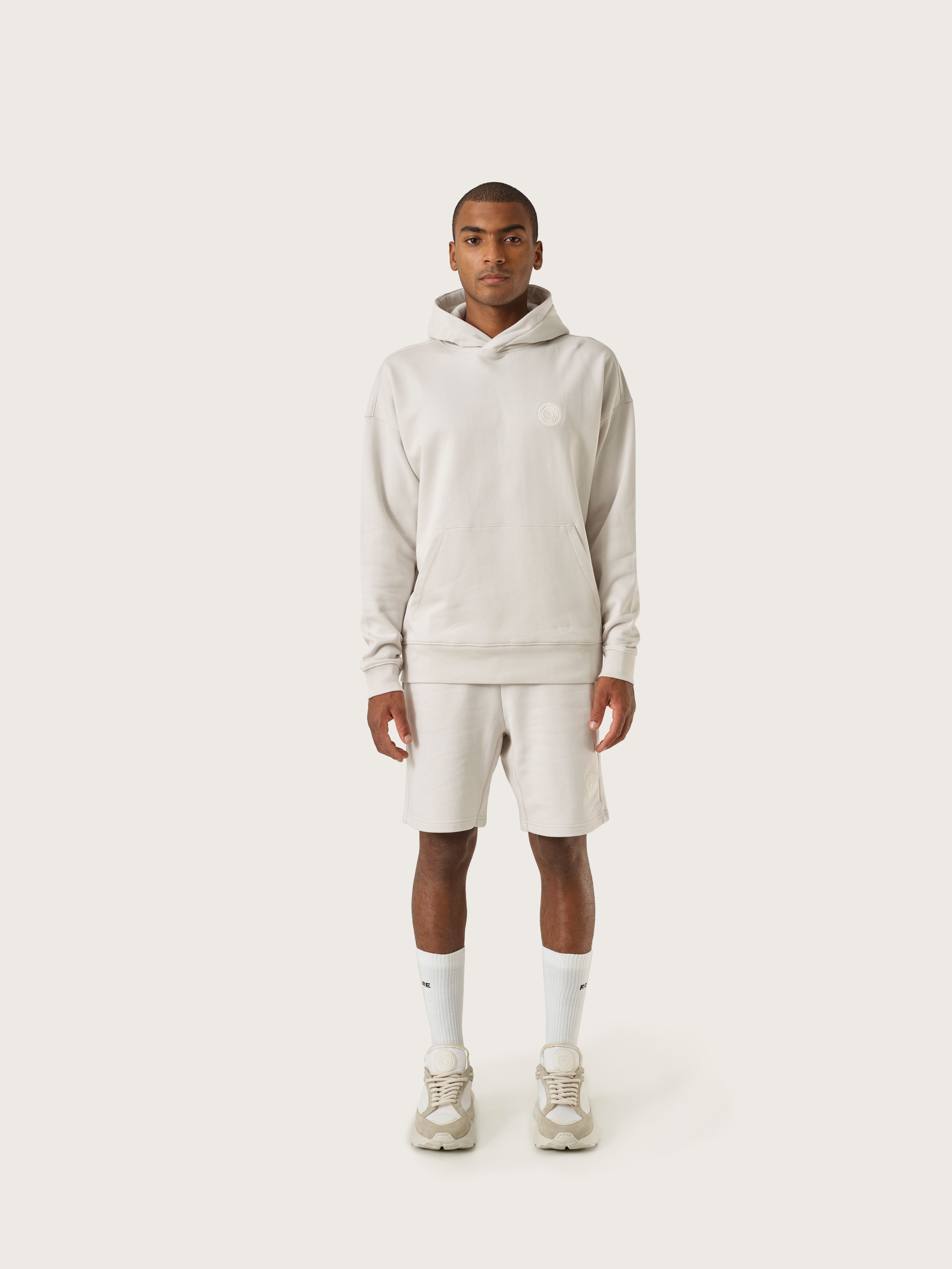 Oversized Tonal 3D Embroidered Hoodie
