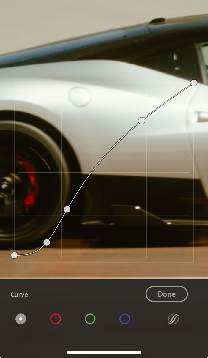 Tone curve adjustments