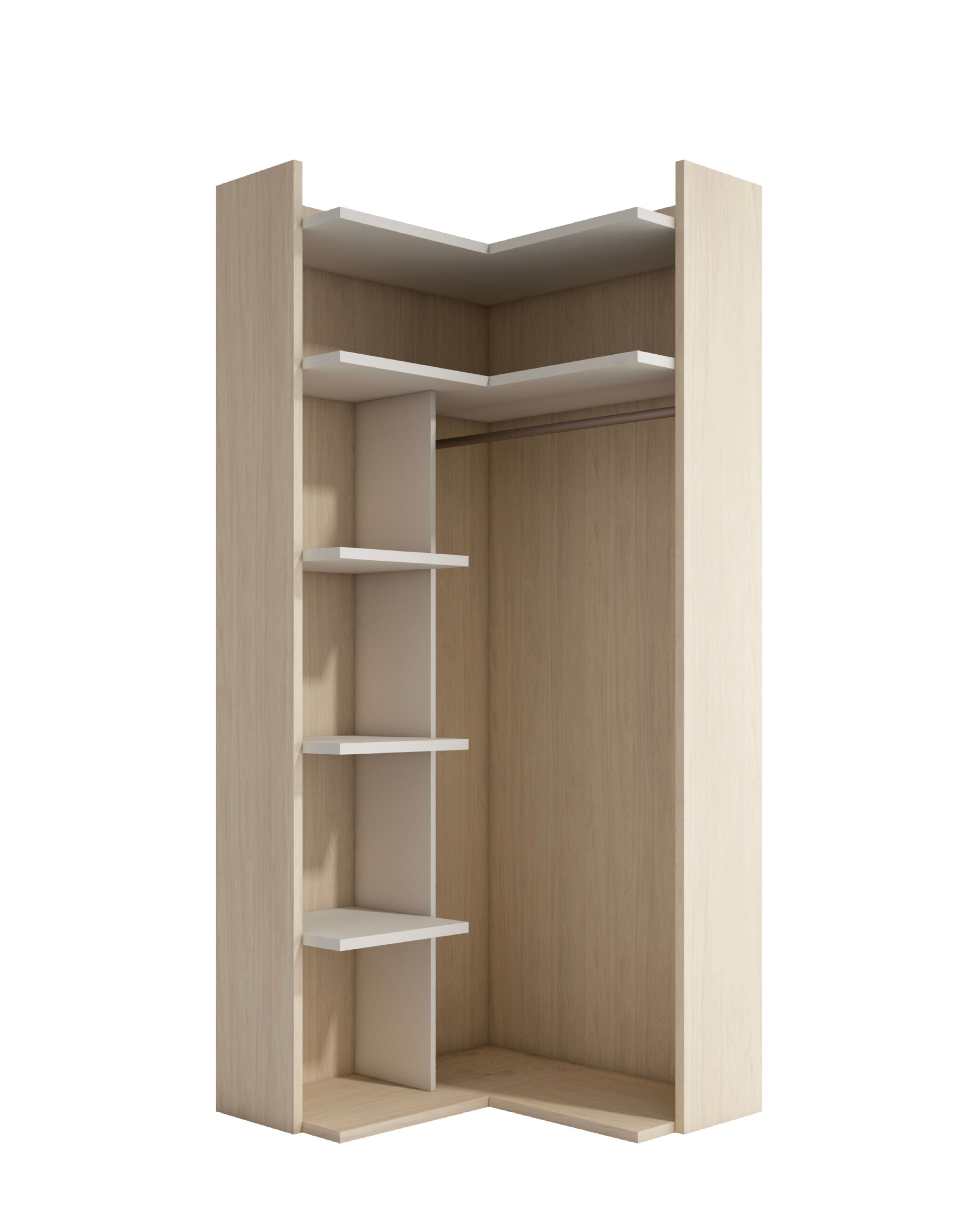 Rincón para vestidor con costados remetidos