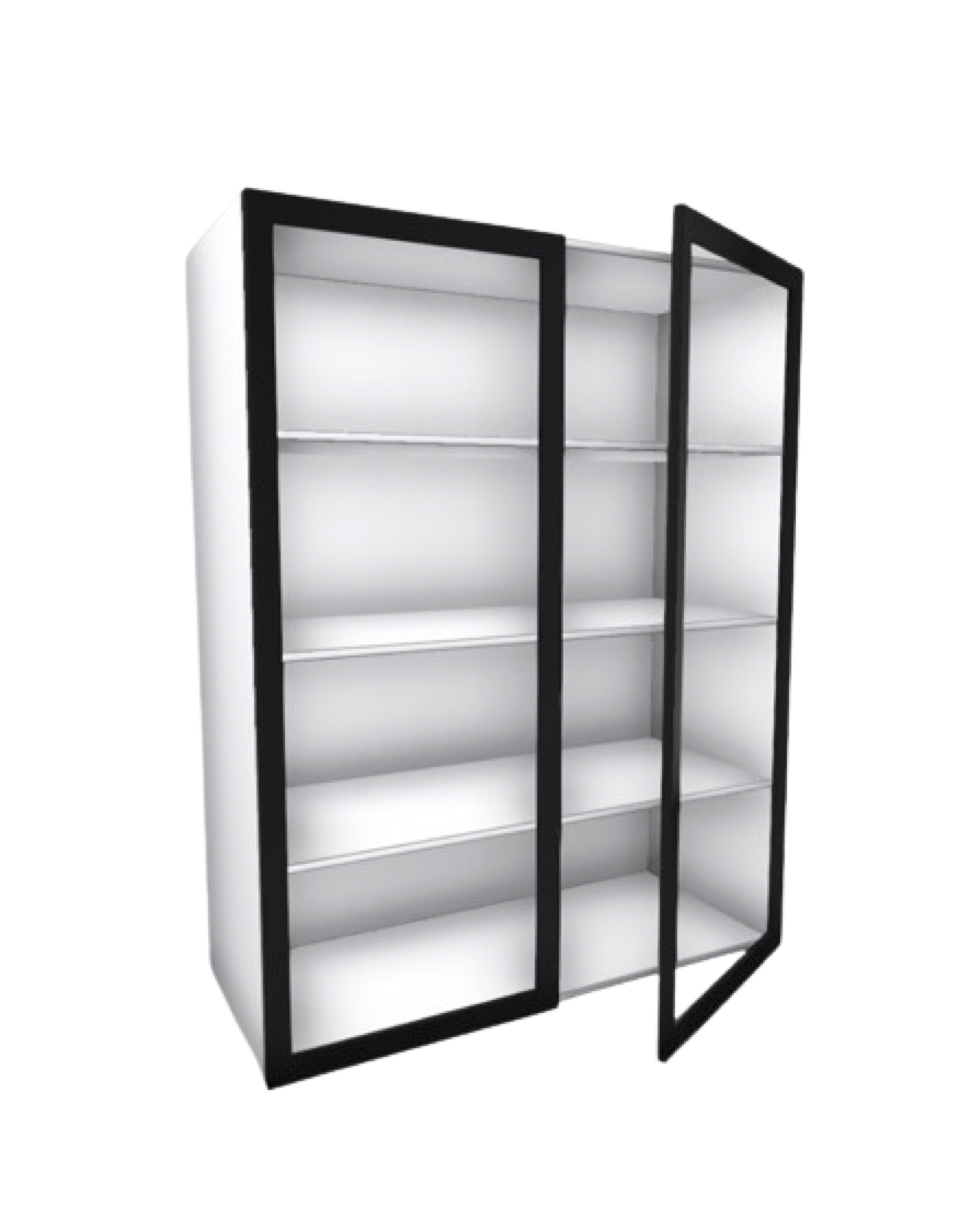 VITRINA 150 - 2 PUERTAS ALUMINIO