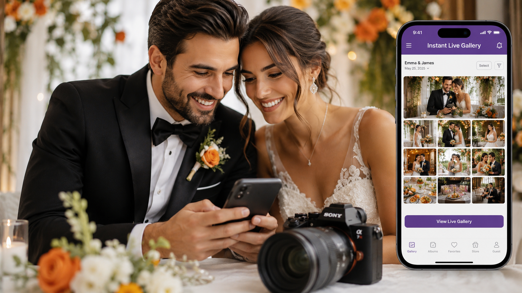 Transform post-wedding delivery with branded galleries, instant previews, and automation that keeps clients engaged while reducing manual work for your studio. with Kamero ai photo sharing platform