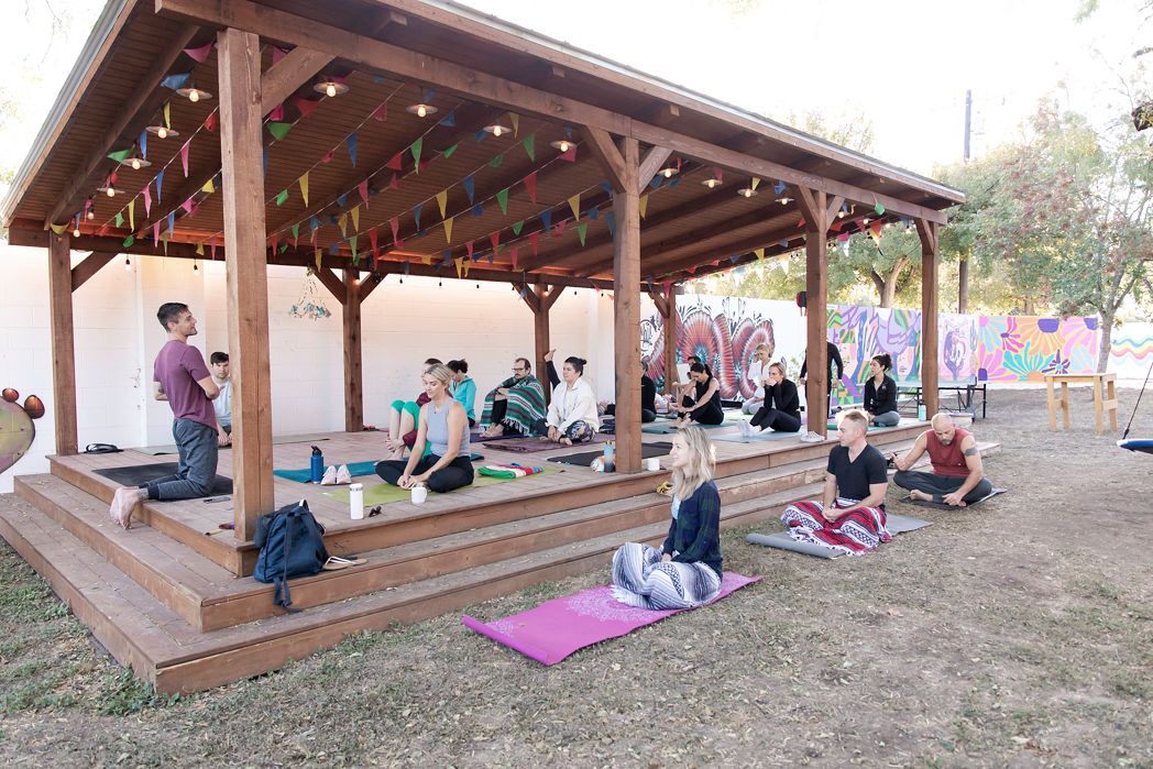 Yoga retreat at The Inn Between in Concan, Texas