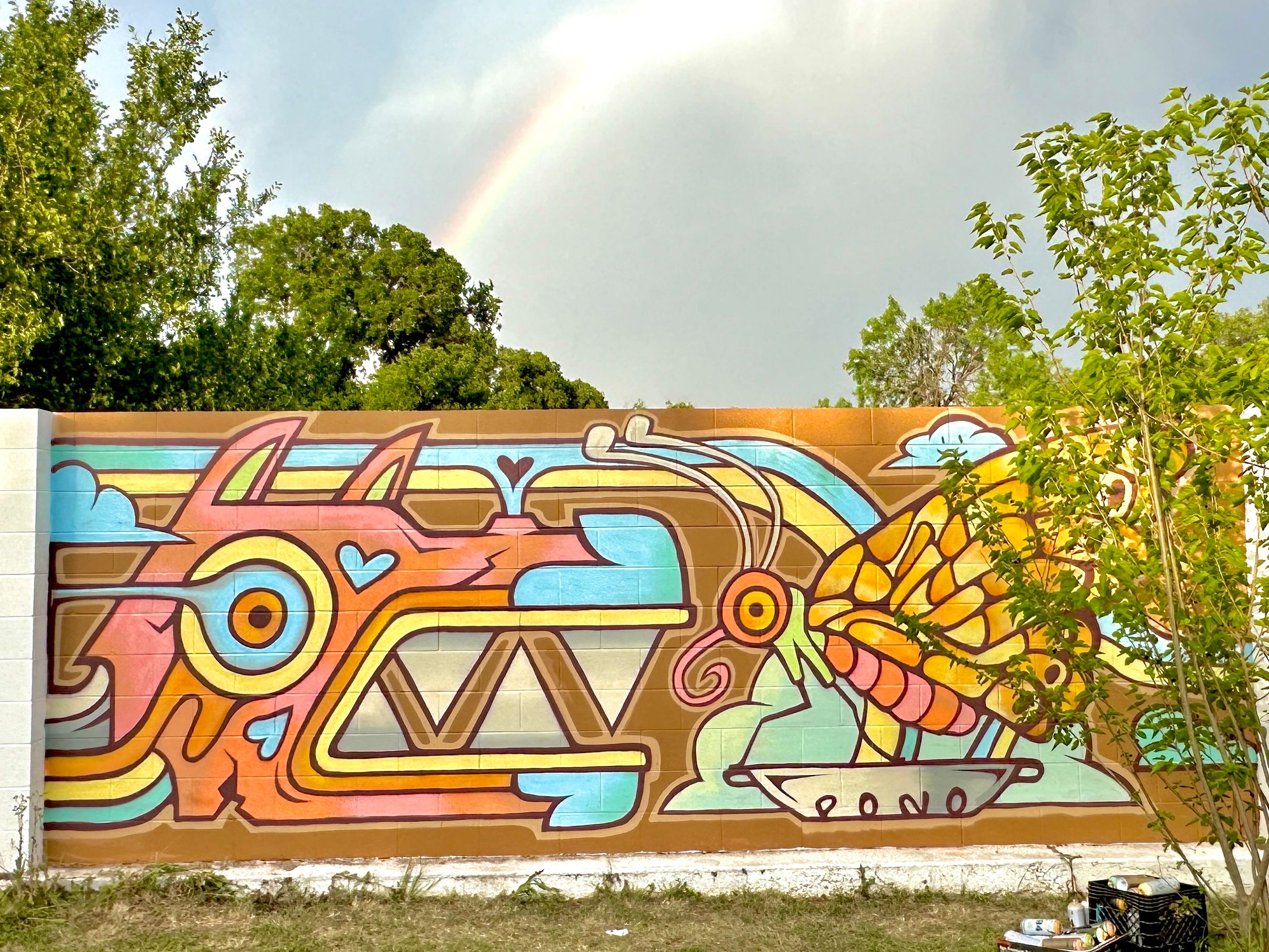 Mural by artist Pono Pinto at The Inn Between