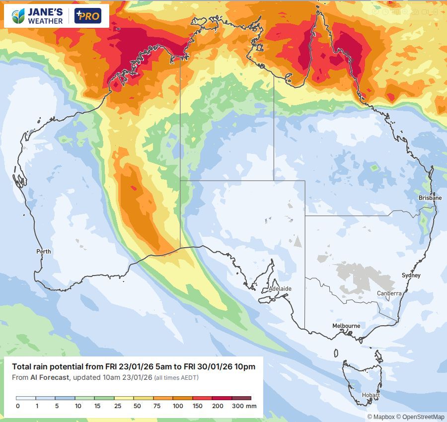 Potential rain for the next week