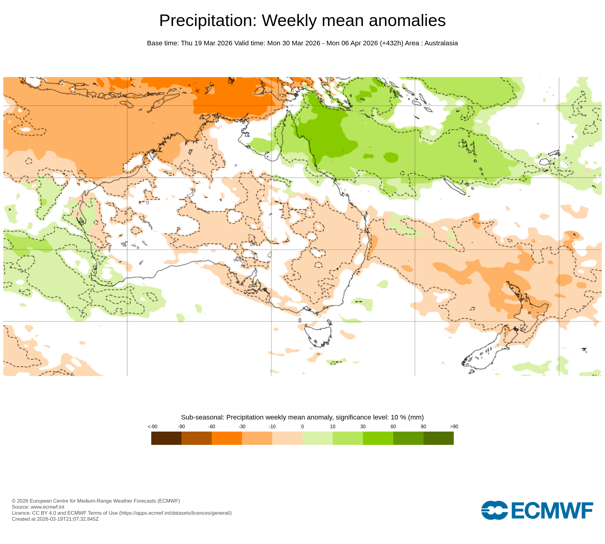 ECMWF Potential rain from 30 Mar to 06 Apr