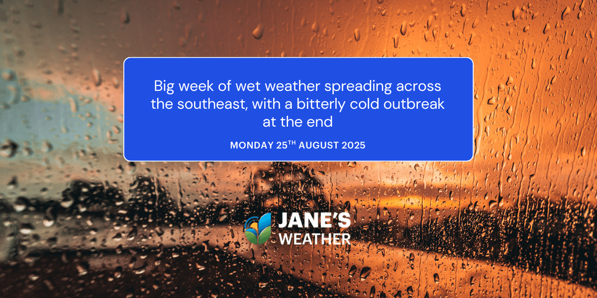 Big week of wet weather spreading across the southeast, with a bitterly cold outbreak at the end