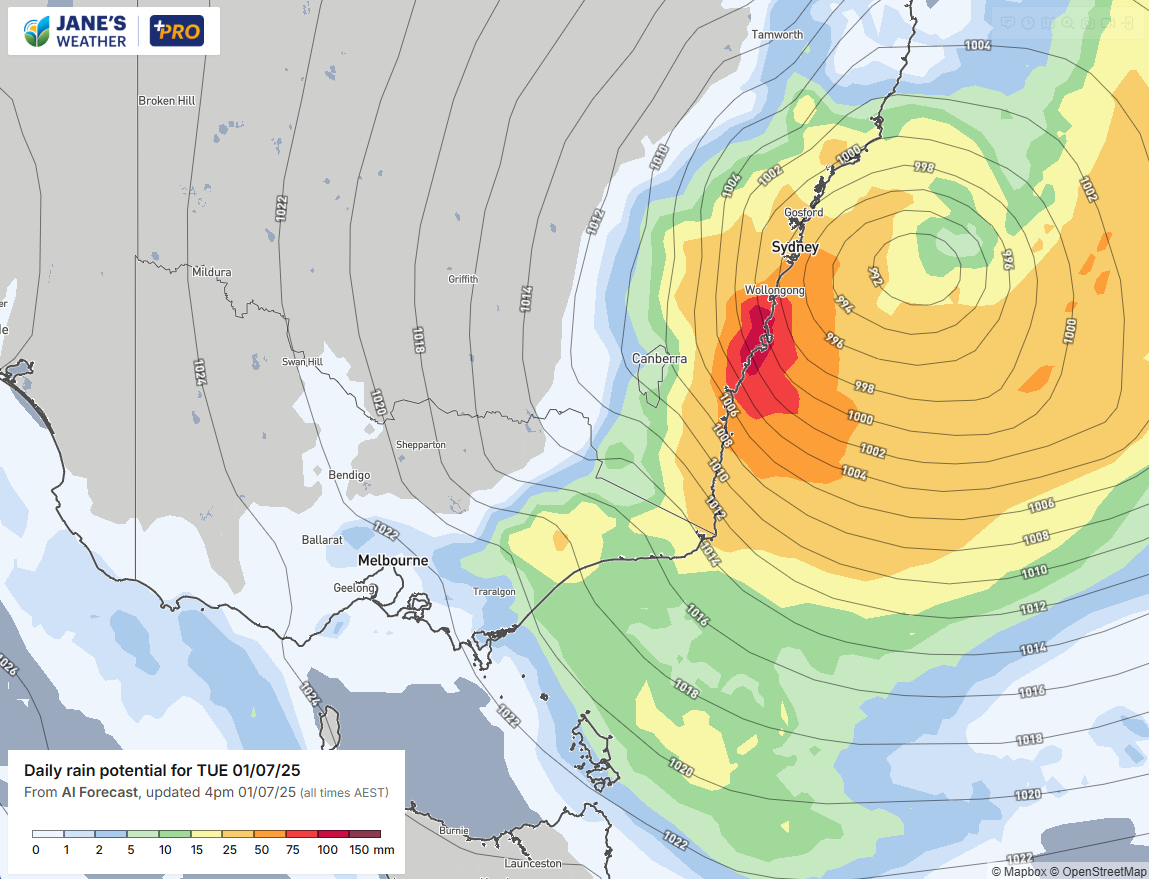 Forecast for Tuesday