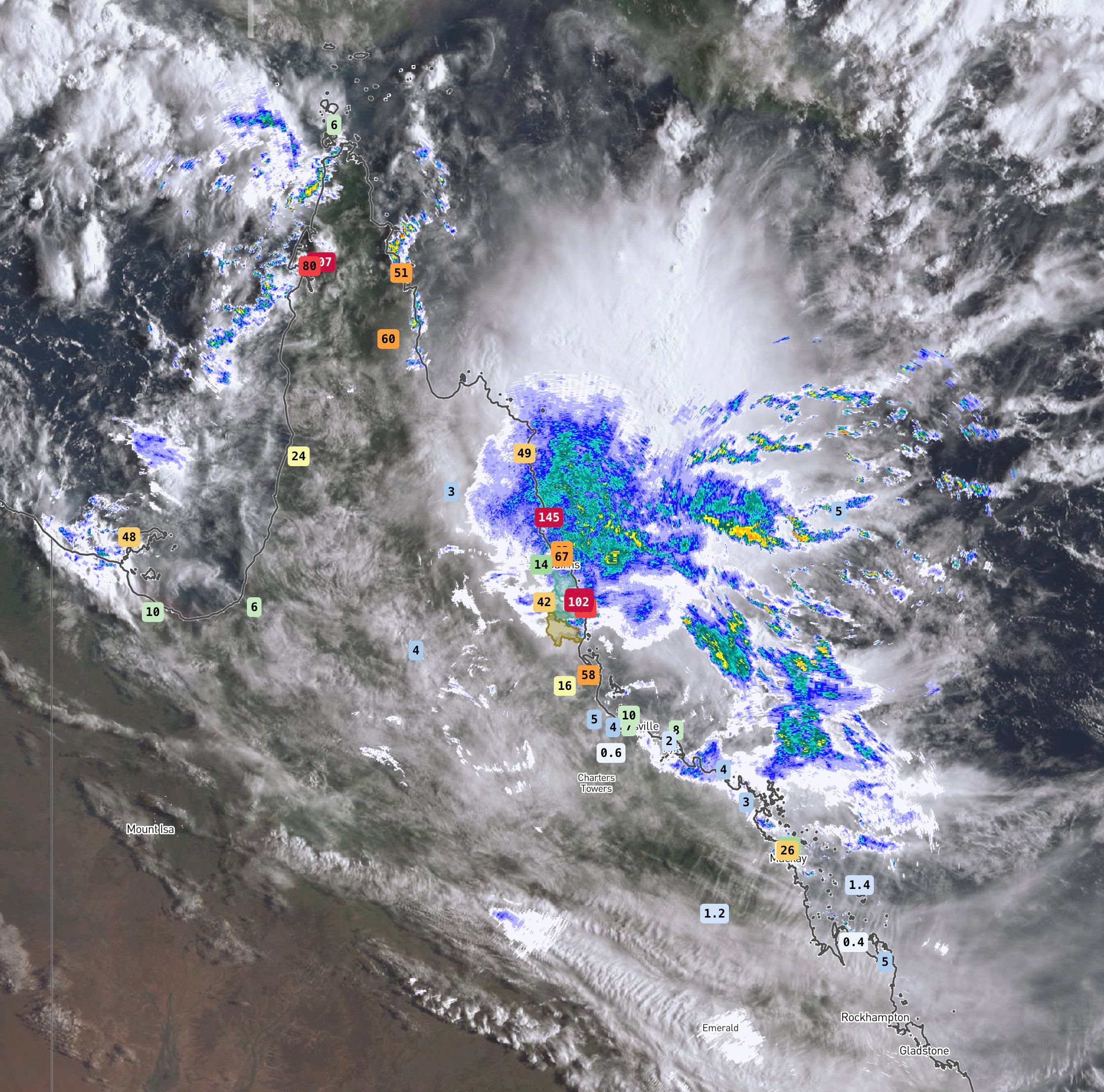 Heavy rain for northern Queensland persisting for a few days this week