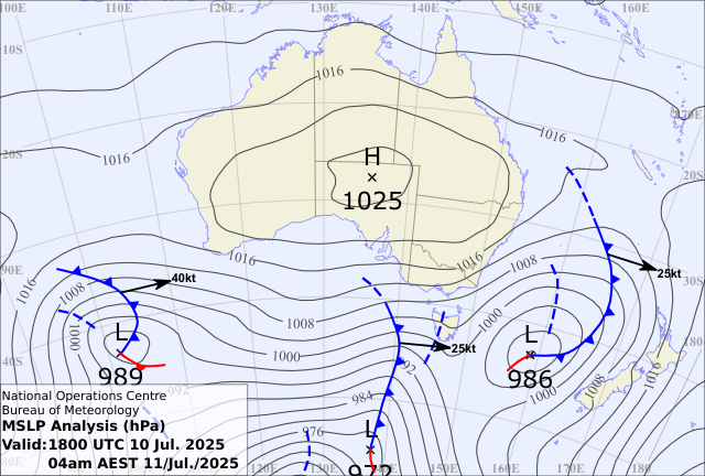 Friday morning weather map