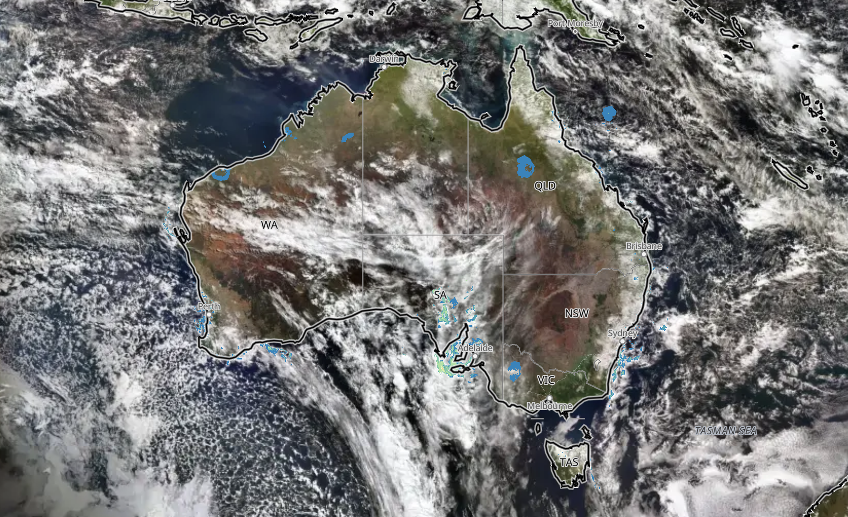 Satellite and radar on Friday morning