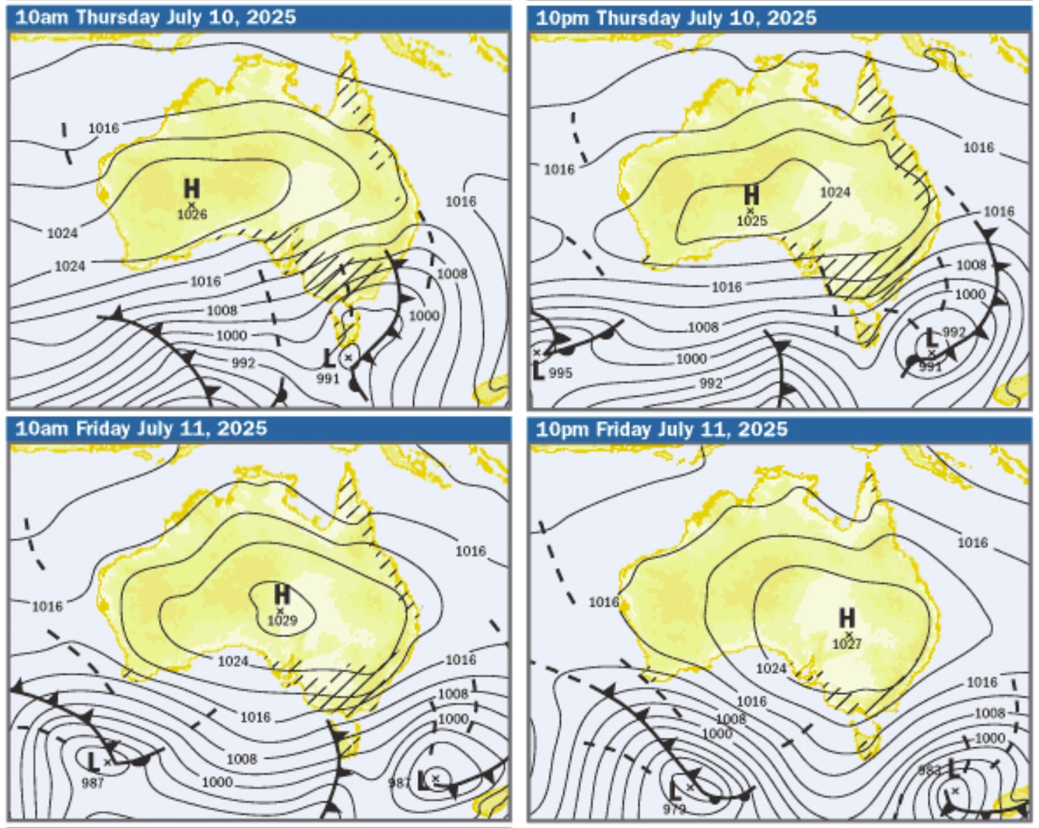 The weather pattern on Thursday and Friday