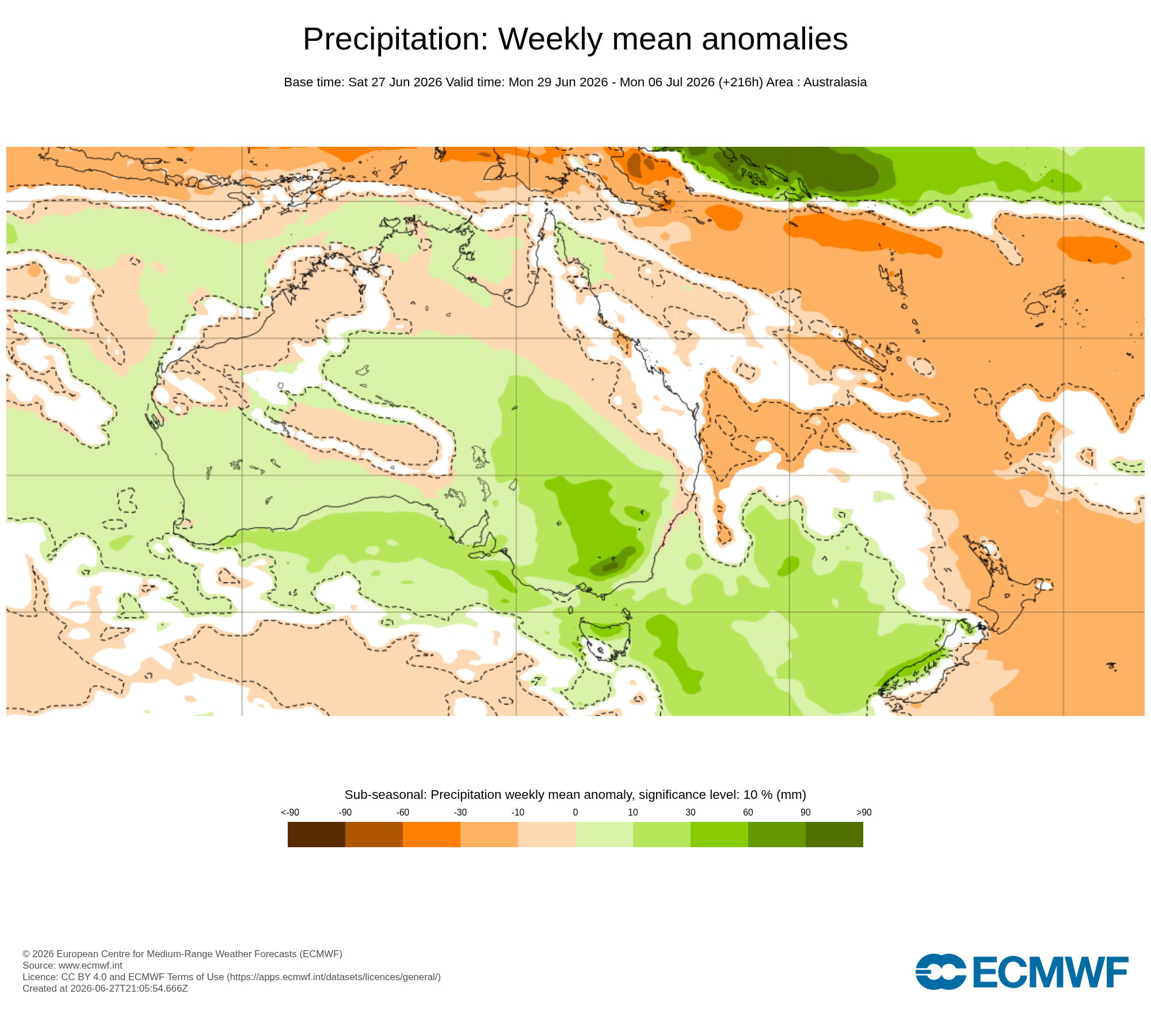 ECMWF Potential rain from 29 Jun to July 06