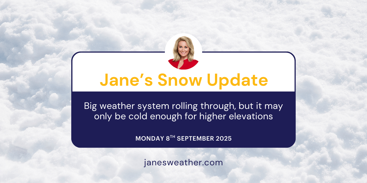 Big weather system rolling through, but it may only be cold enough for higher elevations